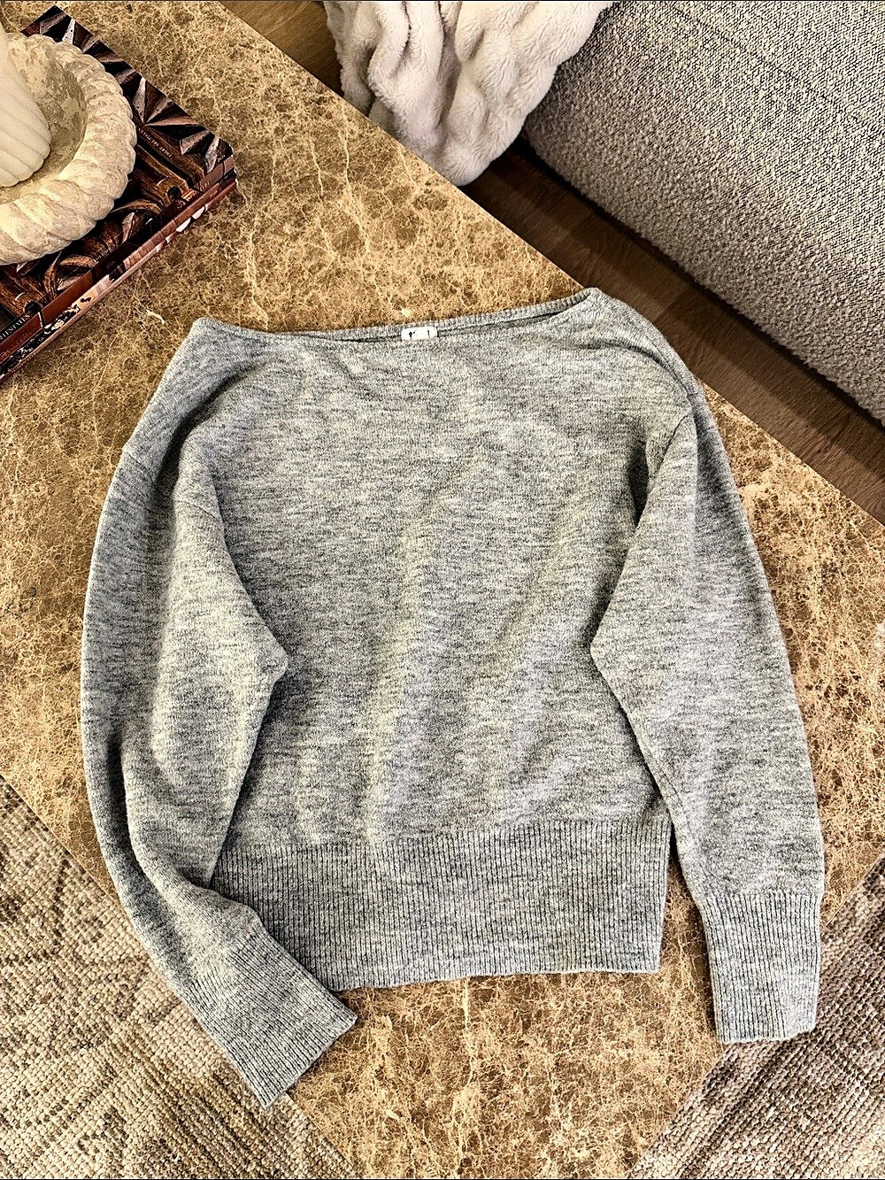 Garage Gray Crew Neck Sweater Size XS